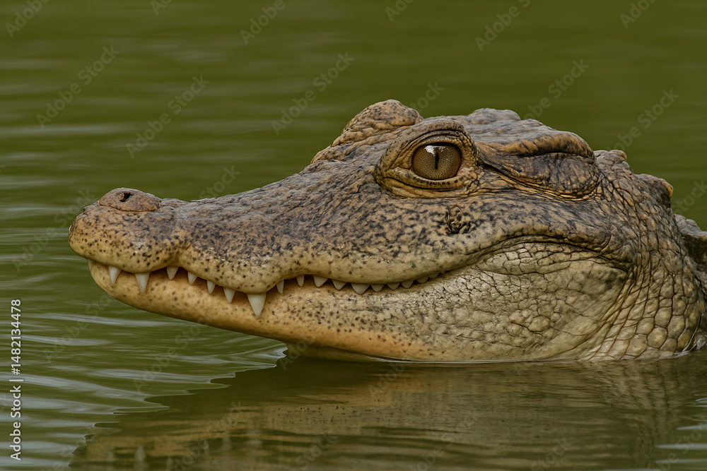 Fototapeta premium crocodile in the water