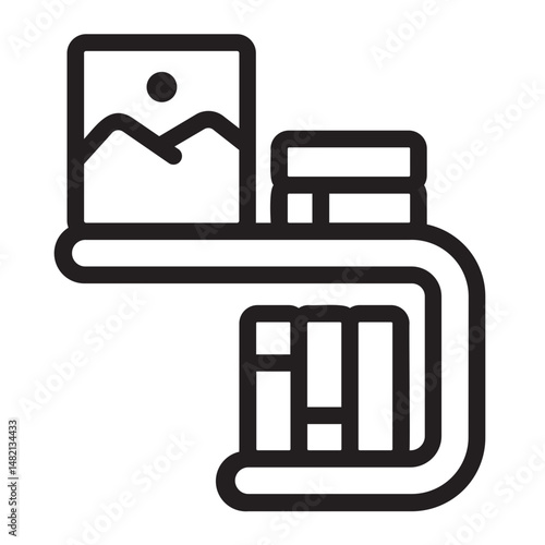 bookcase line icon