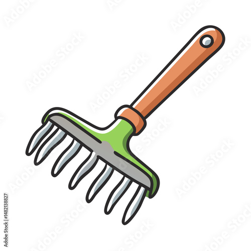 rake icon, rake vector illustration-simple illustration of rake, perfect for rake logos and icons