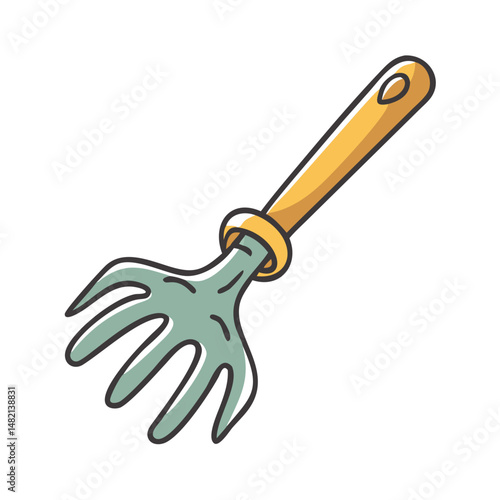 rake icon, rake vector illustration-simple illustration of rake, perfect for rake logos and icons