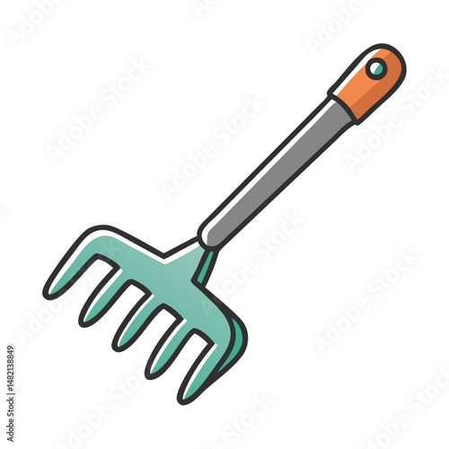 rake icon, rake vector illustration-simple illustration of rake, perfect for rake logos and icons
