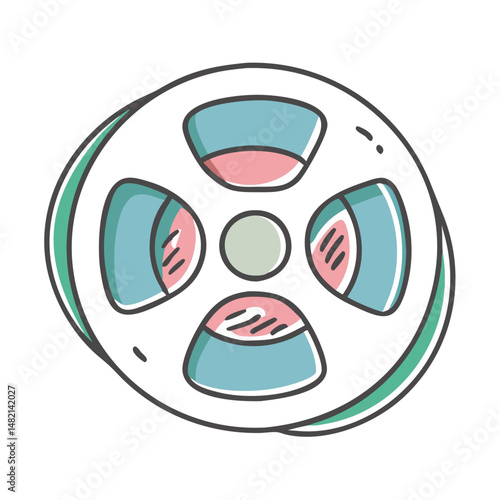 reel to reel tape icon, reel to reel tape vector illustration-simple illustration of reel to reel tape, perfect for reel to reel tape logos and icons