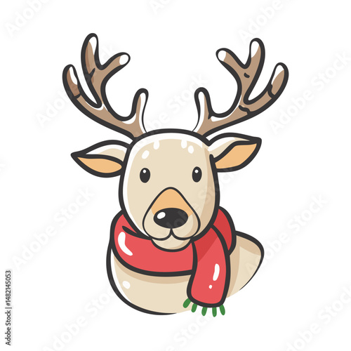 reindeer icon, reindeer vector illustration-simple illustration of reindeer, perfect for reindeer logos and icons