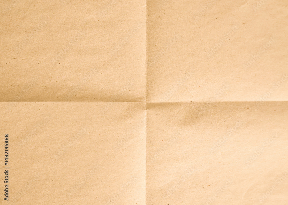 Fototapeta premium Textured brown paper background with creases and folds for artistic and commercial use in various projects