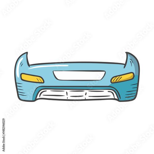 retro bumper icon, retro bumper vector illustration-simple illustration of retro bumper, perfect for retro bumper logos and icons