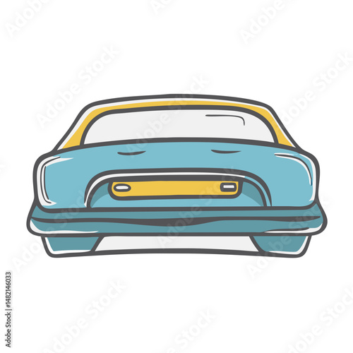 retro bumper icon, retro bumper vector illustration-simple illustration of retro bumper, perfect for retro bumper logos and icons