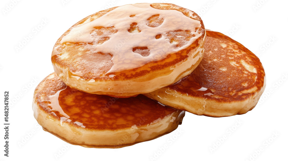 Three Thick Pancakes Stacked Isolated on White Background
Three Thick Pancakes Stacked Isolated on White Background
