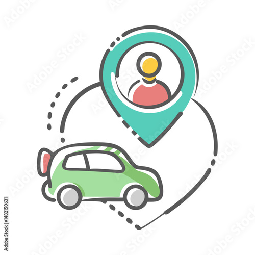 rideshare icon, rideshare vector illustration-simple illustration of rideshare, perfect for rideshare logos and icons