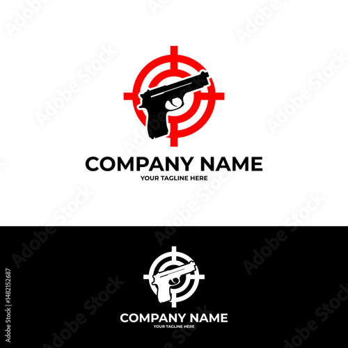gun target shooting club logo design