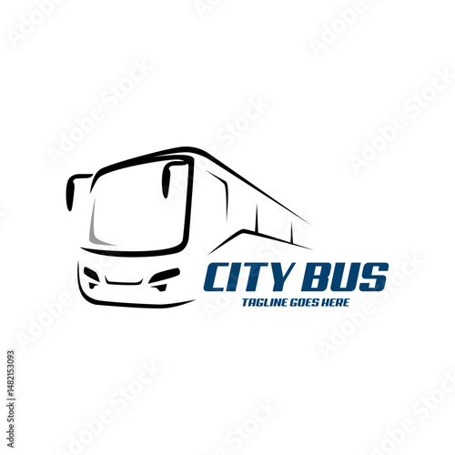 bus transportation service logo abstract design