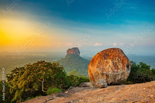 Sigiriya, Sri Lanka. Lion rock seen from Pidurangala rock