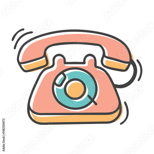 rotary phone icon, rotary phone vector illustration-simple illustration of rotary phone, perfect for rotary phone logos and icons
