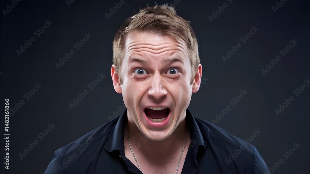 young man screaming young man screaming