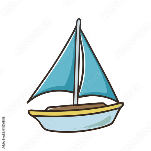 sailboat icon, sailboat vector illustration-simple illustration of sailboat, perfect for sailboat logos and icons