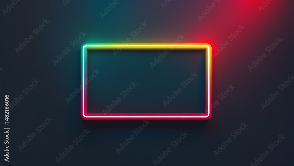 Neon Background Mockup Trendy Business Technology Template Neon Background Mockup Trendy Business Technology Template