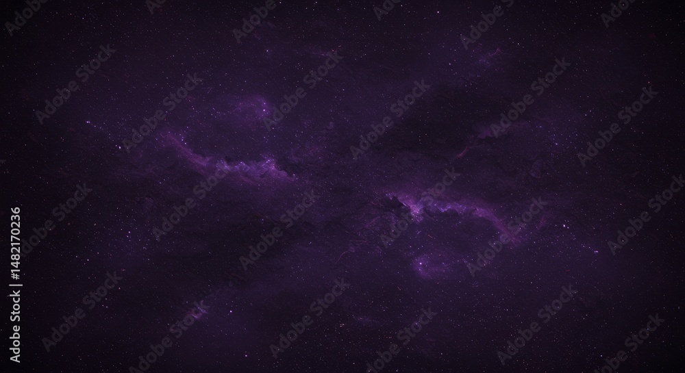 Fototapeta premium Purple Nebula and Starry Night Space Background