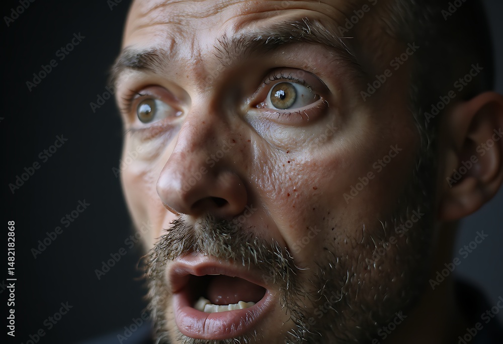 Obraz premium Dynamic shocked man illustration