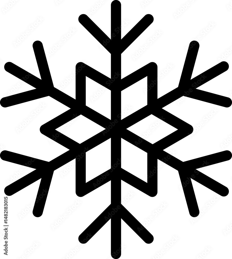 Bold, minimalist snowflake icon. Perfect for winter themes, weather apps, holiday designs, or coldrelated projects. Clean lines ensure versatility across various styles. Download now Bold, minimalist snowflake icon. Perfect for winter themes, weather apps, holiday designs, or coldrelated projects. Clean lines ensure versatility across various styles. Download now