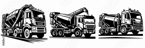 Asphalt Distributor Truck. Tools Equipment Hardware Construction Repair Diy Clipart Line Art Vector Illustration. Pavement binder application vehicle road surface treatment equipment motor.