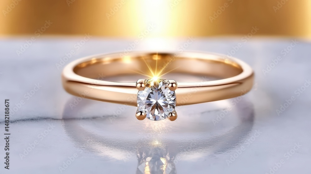 A glowing sunstone ring on a marble surface, light enhancing its sparkle, A glowing sunstone ring on a marble surface, light enhancing its sparkle,