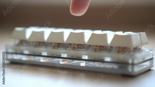 Close-up of a modern computer keyboard