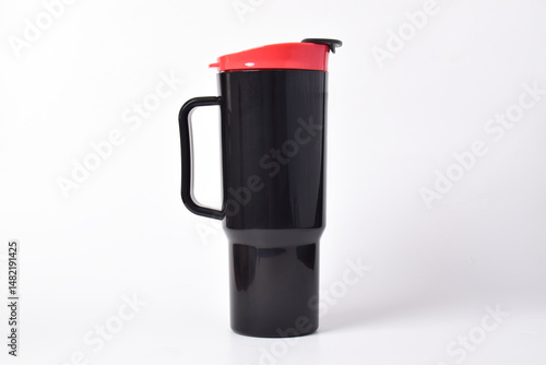 Black Tumbler Mockup isolated on white background