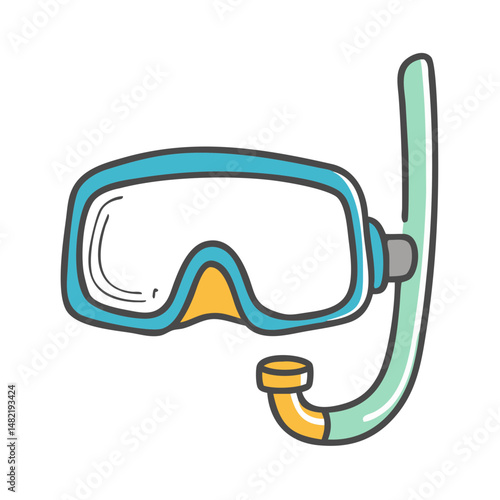 snorkel mask icon, snorkel mask vector illustration-simple illustration of snorkel mask, perfect for snorkel mask logos and icons