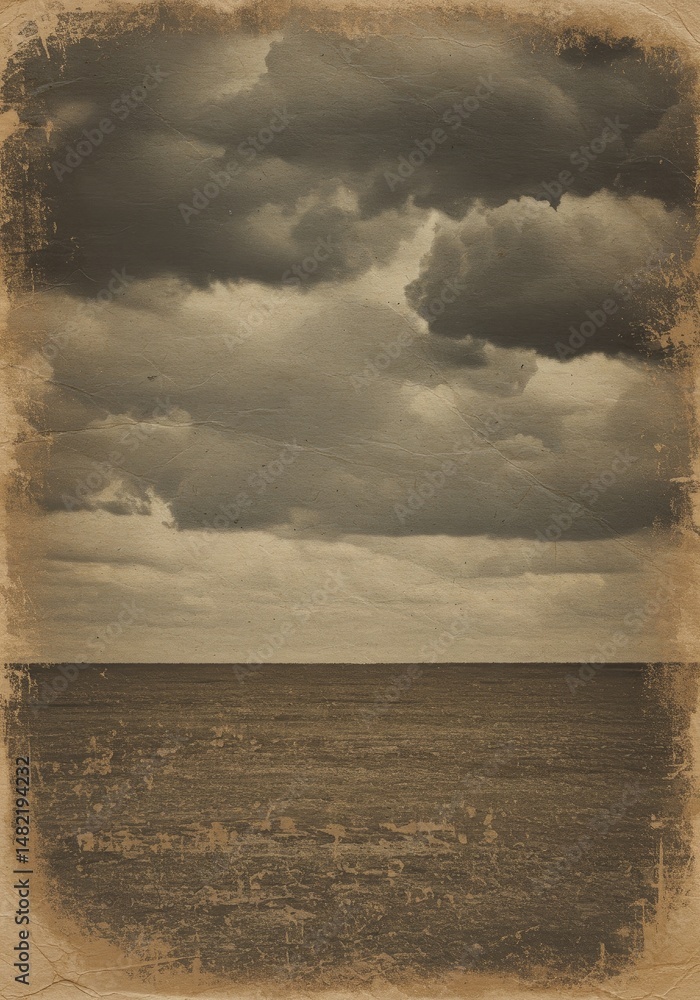 custom made wallpaper toronto digitalVintage Photo of Clouds Over Ocean