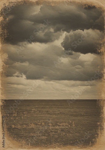 Wallpaper Mural Vintage Photo of Clouds Over Ocean Torontodigital.ca