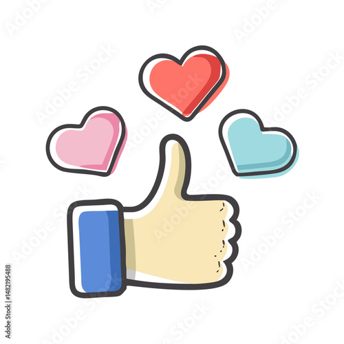 social media likes icon, social media likes vector illustration-simple illustration of social media likes, perfect for social media likes logos and icons
