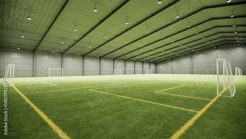 Artificial Grass Indoor Soccer Training Facility