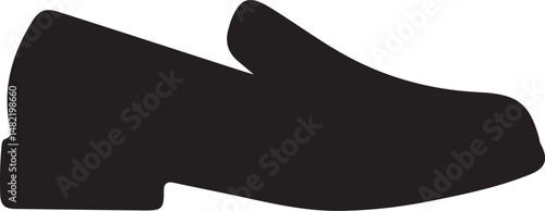 Simple Silhouette of a Loafer: A minimalist silhouette of a loafer, crafted in black and white for a clean and contemporary design.
