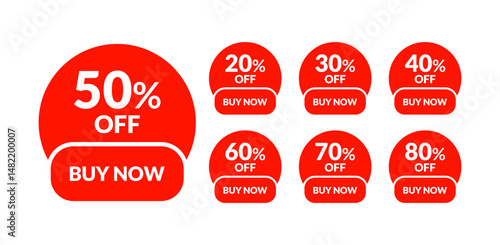 discount offer sale label tag buy now sticker vector set 