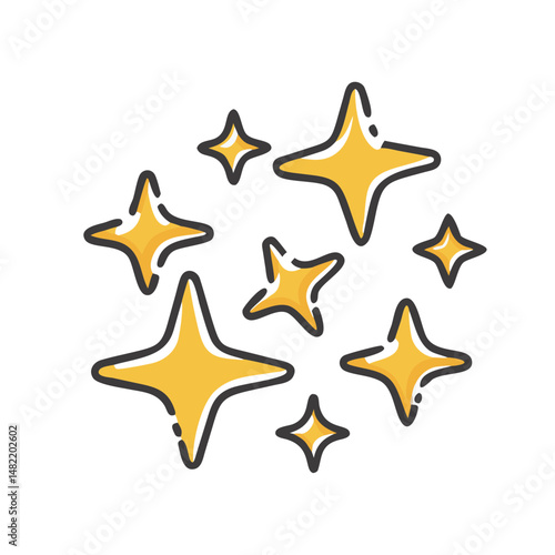 star cluster icon, star cluster vector illustration-simple illustration of star cluster, perfect for star cluster logos and icons