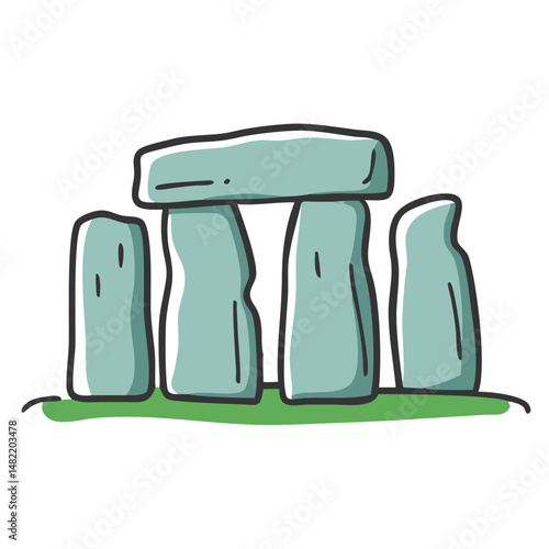 stonehenge icon, stonehenge vector illustration-simple illustration of stonehenge, perfect for stonehenge logos and icons