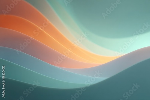 wavy forms intertwine echoing windmill arms symbolizing renewable energy vibrant color gradients and minimalist abstract