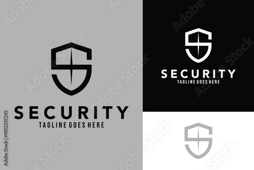 initial letter s security service guard protection logo
