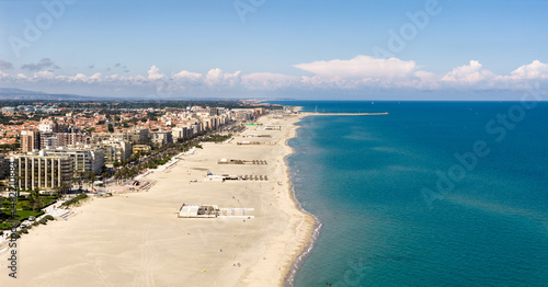 La plage sud de Canet en Roussillon