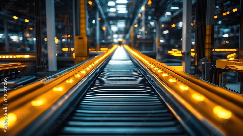Industrial Conveyor Belt with Lights Industrial Conveyor Belt with Lights