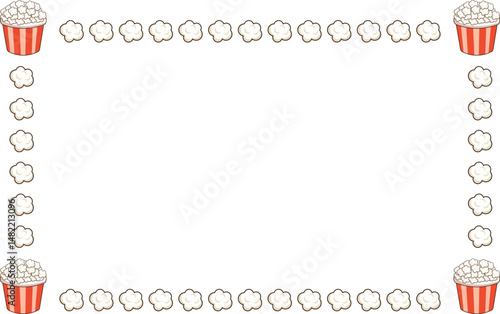 Popcorn bucket, clipart, illustration, for backgrounds textures, designers, frame