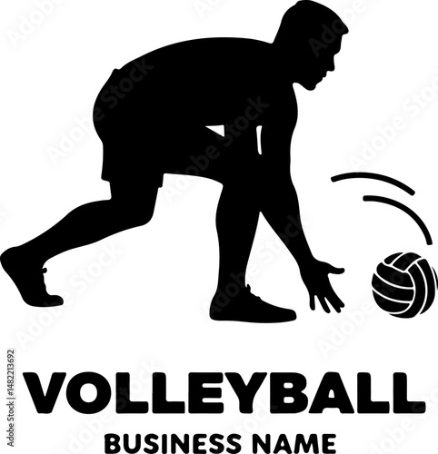  Hand Holding Volleyball Silhouette