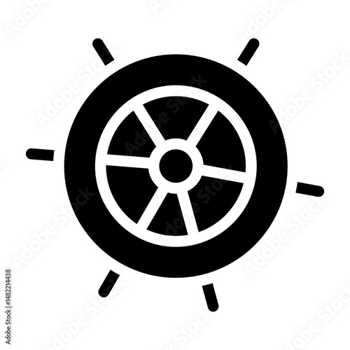 rudder glyph icon