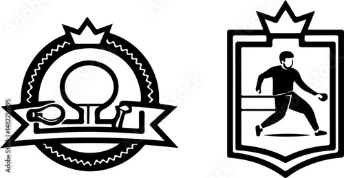 Table Tennis Player Silhouette
