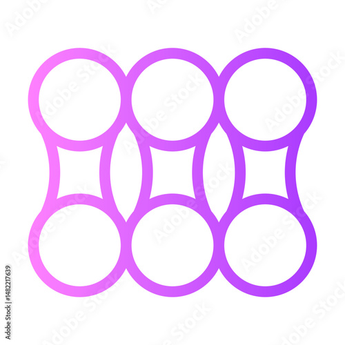 six pack gradient icon