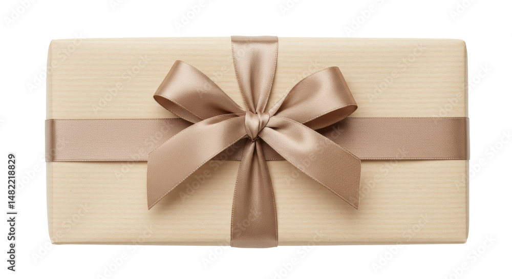Isolated Rectangular Gift Box with Ribbon Isolated Rectangular Gift Box with Ribbon