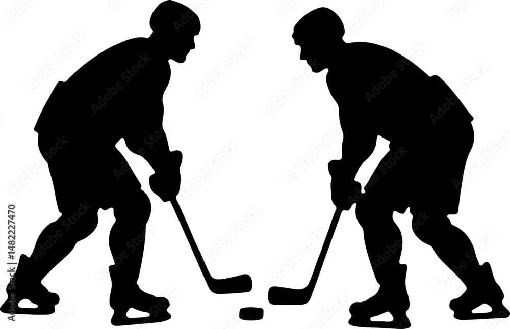 Hockey vector Silhouette Hockey vector Silhouette