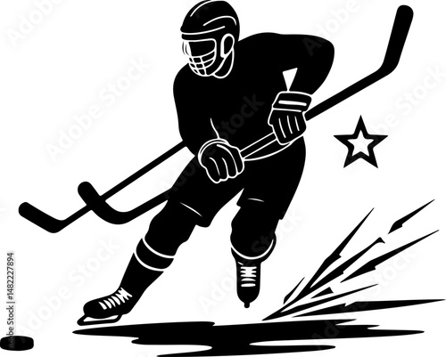 Hockey vector Silhouette