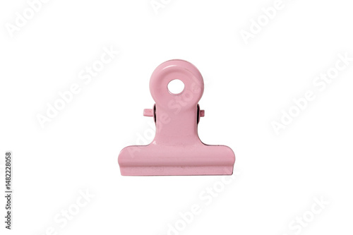 Canvas Print pink clip isolated on transparent png background,for note paper message office b