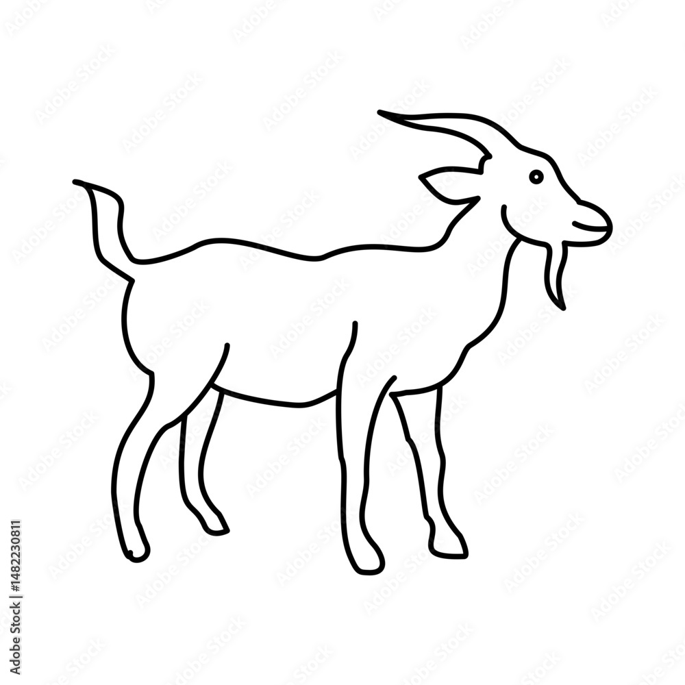 Fototapeta premium goat vector illustration