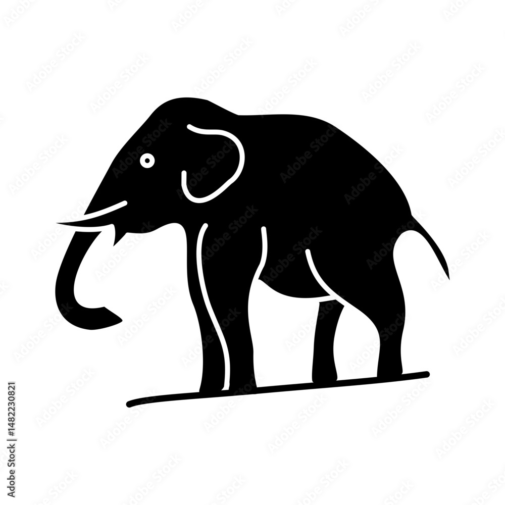 Obraz premium Elephant Icon Glyph